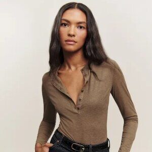 Reformation Harriet Knit Top Brown - Size L